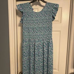 a new day ruffle sleeve floral dress